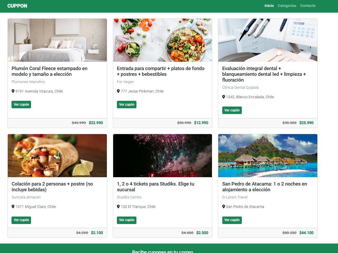 Desafío 4 - Sitio de Cupones Cuppon